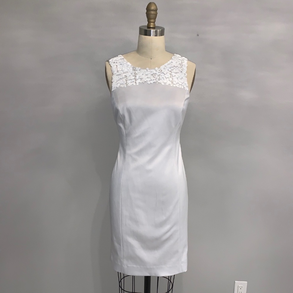 Etcetera Sequined Silver Event Dress